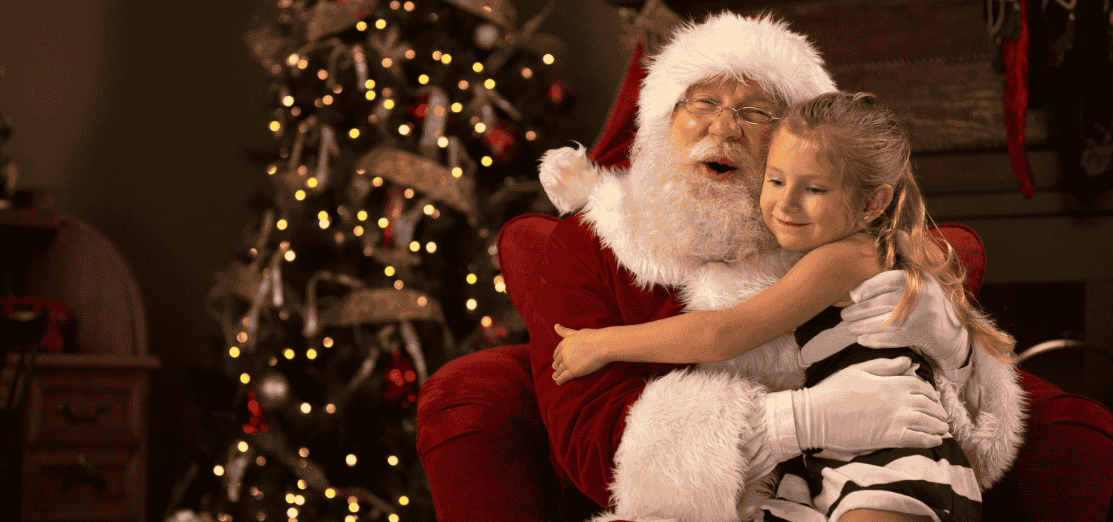 Santa with Child on His Knee